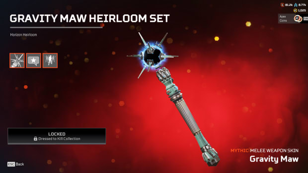 Horizon's Heirloom set, the Gravity Maw in Apex Legends.